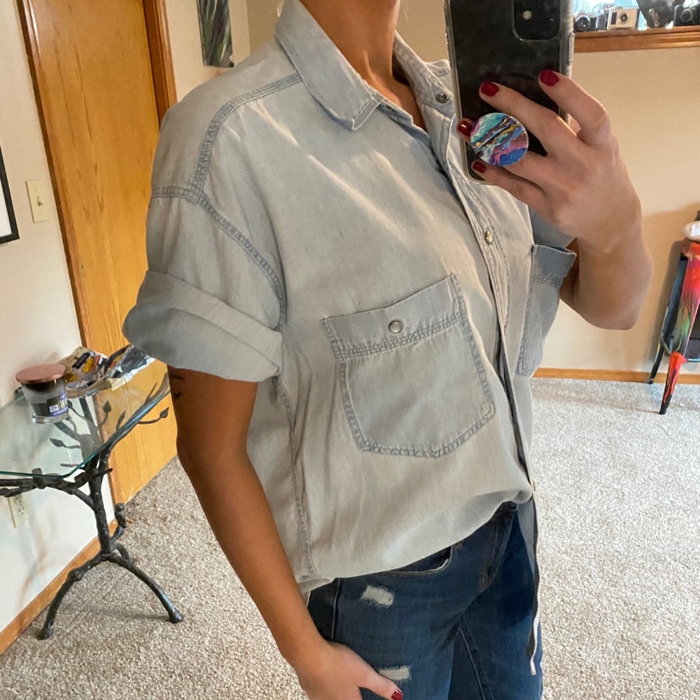 Demon button down shirt